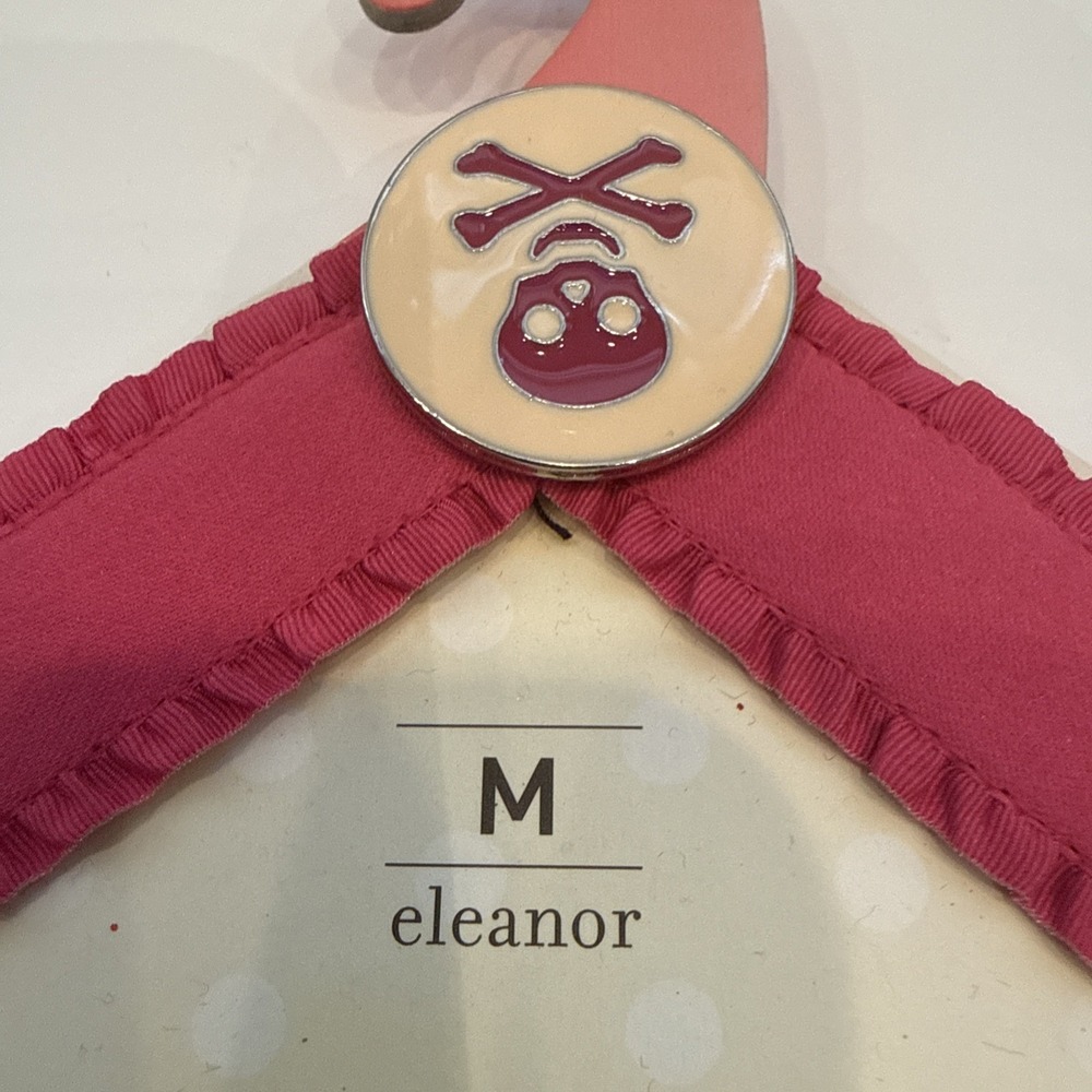Lindsay Phillips SwitchFlops Straps Eleanor Pink Ruffled Skull Interchangeable M - Picture 2 of 3